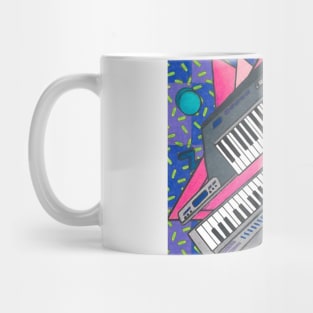 80's Keyboard Keytar Pattern Mug